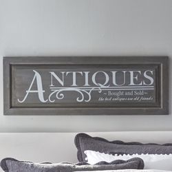 Antiques: Bought and Sold Wall Sign