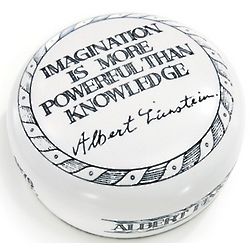 Imagination Is More Powerful Than Knowledge Quote Paperweight