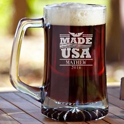 USA Made Personalized Beer Mug