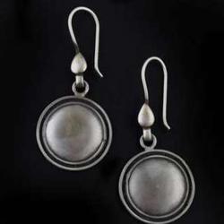 Opulent Silver Saucer Earrings
