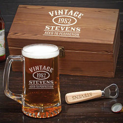 Aged to Perfection Personalized Beer Gift Set for Men