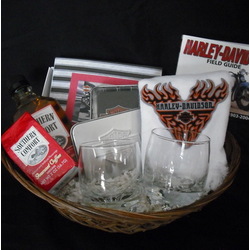 Motorcyle Themed Gift Basket