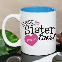 Personalized Best Sister Ever Mug