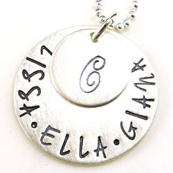 Personalized Family Letter Sterling Silver Necklace