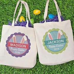 Bunny Ears Personalized Tote Bag