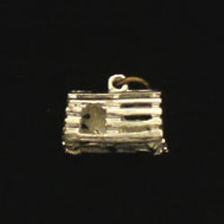 Lobster Trap Sterling Silver Charm