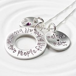 All Because 2 People Fell in Love Personalized Necklace