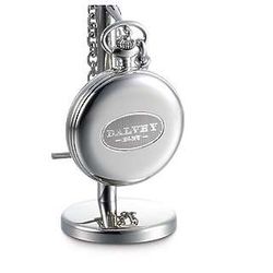 Full Hunter Pocket Watch and Chain with Stand