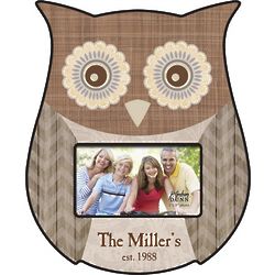 Family's Personalized Owl Picture Frame