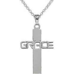 Sterling Silver Cross Name Necklace