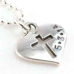 Cross My Heart Dated Hand-Stamped Necklace