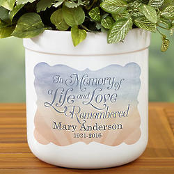 Personalized In Memory Outdoor Flower Pot
