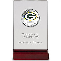 Green Bay Packers Silver Dollar Coin with Personalized Display