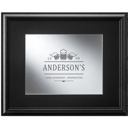 3 Beers Personalized Bar Mirror