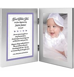 Personaliize Baby Boy Baptism Poem and Photo Frame