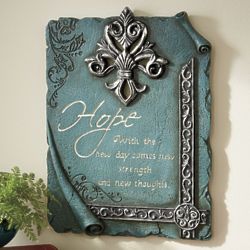 Hope: New Day, New Strength, New Thoughts Wall Plaque