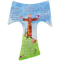 Personalized St. Francis Tau Cross for Kids