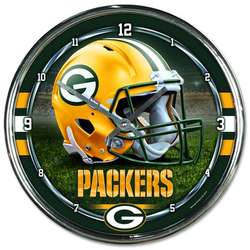 Green Bay Packers Chrome Plated Clock
