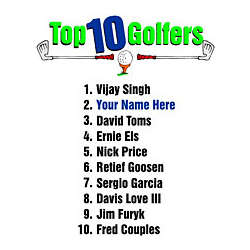 Top 10 Golfers Personalized T-Shirt