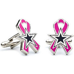 Dallas Cowboys Breast Cancer Awareness Cufflinks