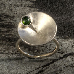 Tourmaline and Silver Ring