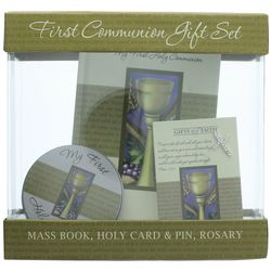 Girl's First Communion Gift Set with Pearl Rosary