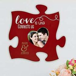 Personalized Love is a Perfect Fit Puzzle Plaque