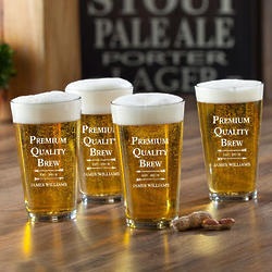 Personalized Premium Brew Pub Glasses