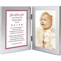 Personalized Baby Girl Baptism Poem and Photo Frame