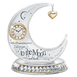 My Granddaughter, I Love You to the Moon Personalized Clock