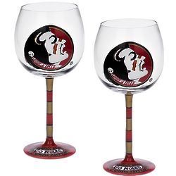 Florida State Handpainted Wine Glasses