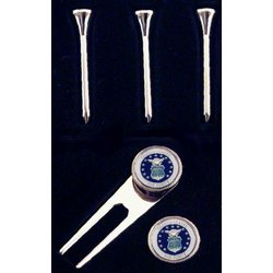 Personalized Air Force Golf Tee and Ball Marker Set