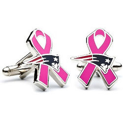 New England Patriots Breast Cancer Awareness Cufflinks