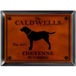 Personalized Traditional Cabin Labrador Sign