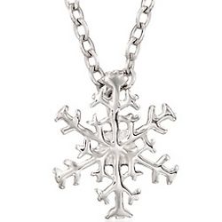 Sterling Silver Snowflake Necklace