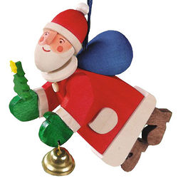 Santa with Bell Ornament