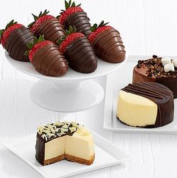 Dipped Cheesecake Trio and 6 Belgian Chocolate Strawberries