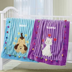 Personalized Puppy or Kitten Baby Blanket