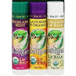 Badger Classic Holiday Organic Lip Balm Gift Box