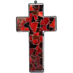 Love 11" Stained Glass Cross