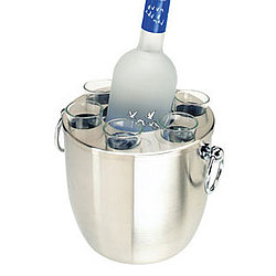 Personalized 8 Piece Stainless Steel Vodka Set