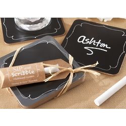 Sip and Scribble Chalkboard Coasters