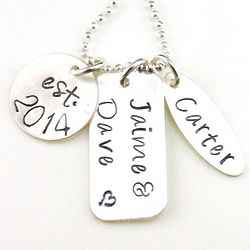 Personalized Est. Family Mixed Shape Necklace