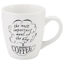 Coffee: The Most Important Meal of the Day Mug in White