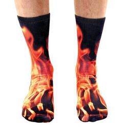 Men's Sublimated Flame Crew Socks