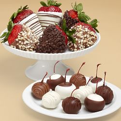 10 Dipped Cherries & 6 Fancy Chocolate Chip Covered Strawberries