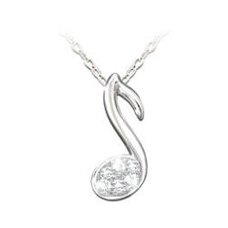 Song Of Joy Musical Note Diamond Pendant Necklace