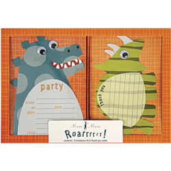 Dinosaur Party Invitations and Thank You Notes