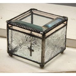 Vintage and Champagne Stained Glass Charm Box
