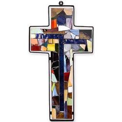 Mosaic Stained Glass Cross